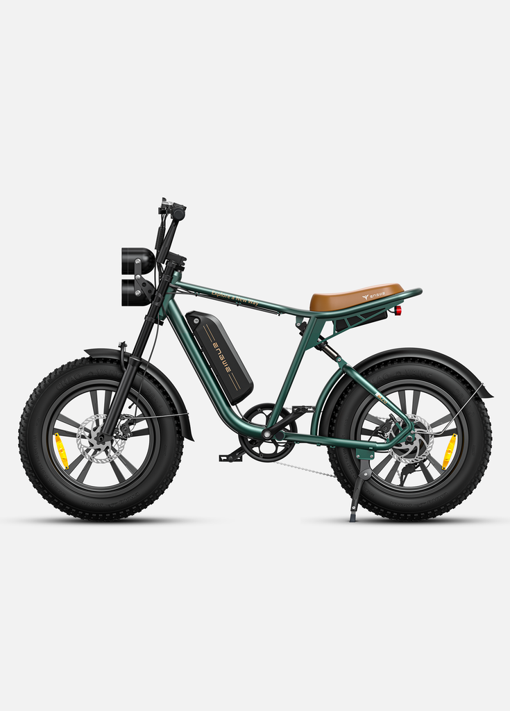 a green engwe m20 e-bike