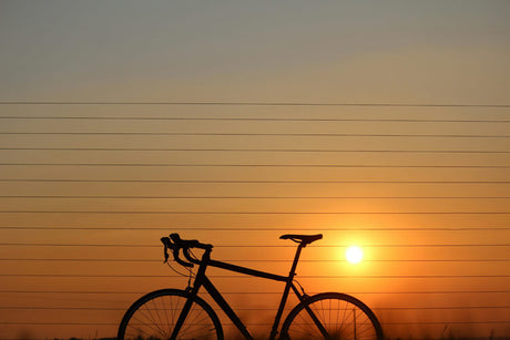 bike and sunset