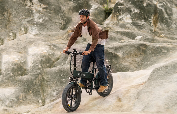 a man riding all terrain e bike Engine Pro 2.0 