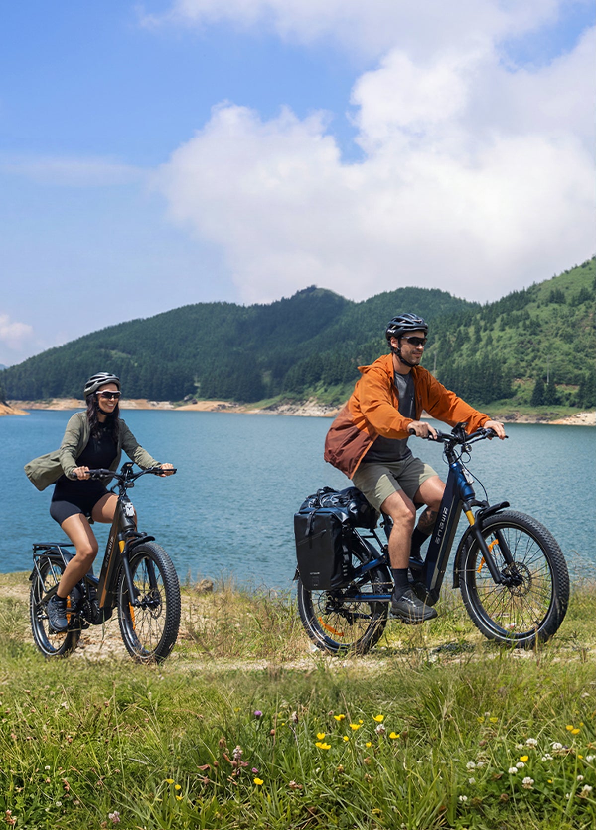 Rider using an ENGWE electric bike outdoors