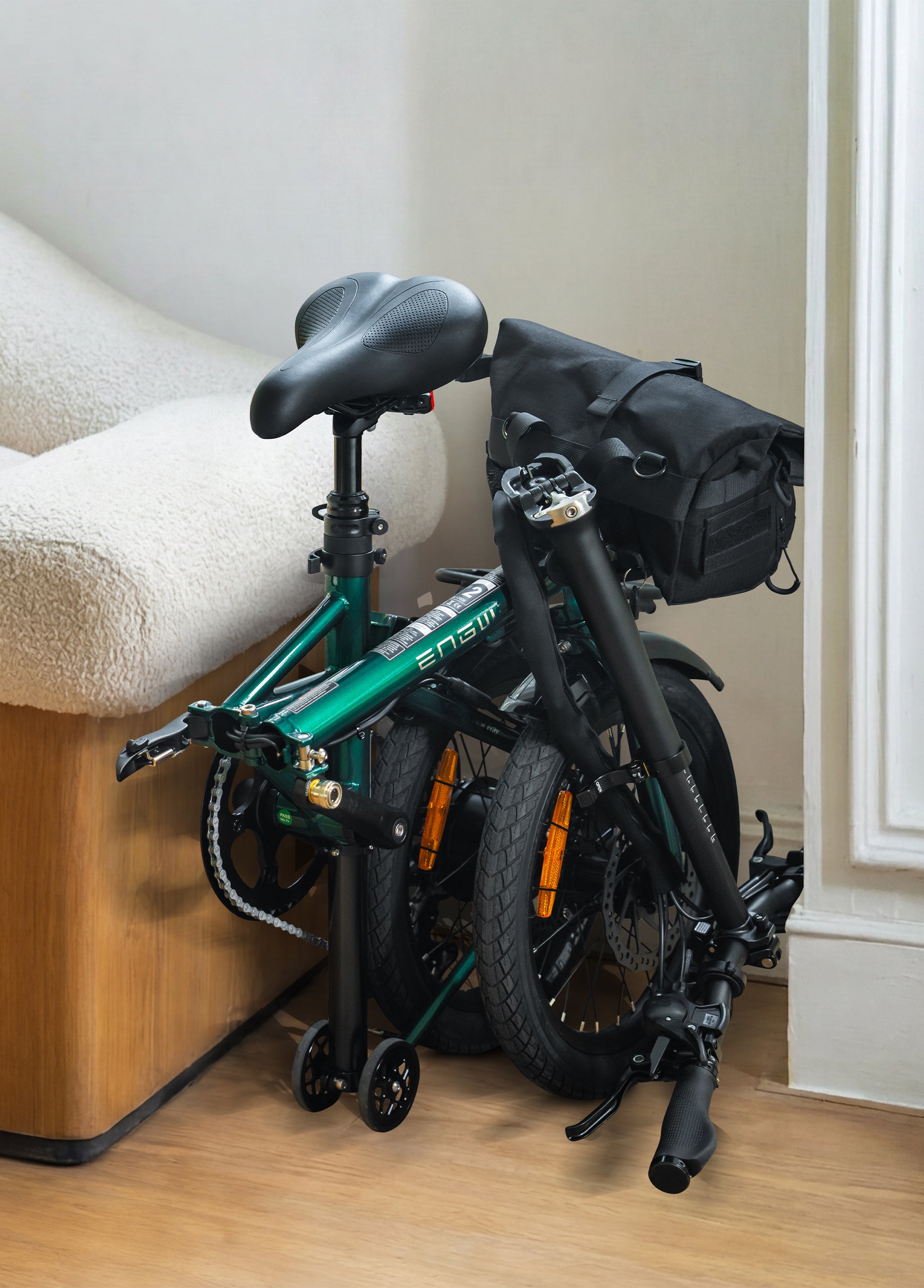 ENGWE Bicicleta eléctrica ligera Zip con plegado en 3 segundos y