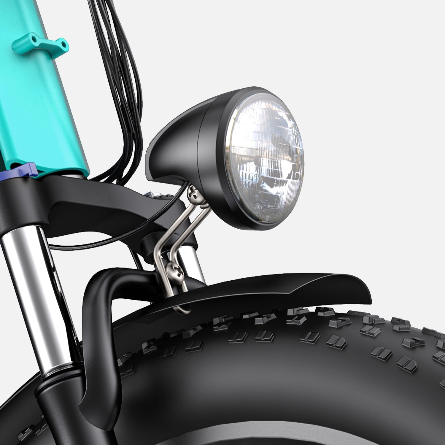 ENGWE E26 Fat Tyre Electric Bike (bike to work scheme/cycle to work scheme) - LED Headlight & Tail Light<br> Illuminate the road ahead while ensuring full visibility to other vehicles on the road.