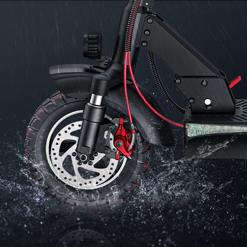 ENGWE Y600 Electric Scooter (bike to work scheme/cycle to work scheme) - IPX5 Waterproof Rating<br> Ride confidently in light rain, navigate through puddles, and wet streets with the ENGWE Y600. *Note: For safety, we recommend enjoying your ride in fair weather conditions.