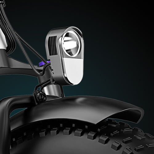 Engwe Engine X Foldable Electric Bike(bike to work scheme/cycle to work scheme) - Headlight and Tail Light<BR>The bright LED headlight ensures that the road ahead is well-lit, while the rear tail light ensures visibility to others on the road.