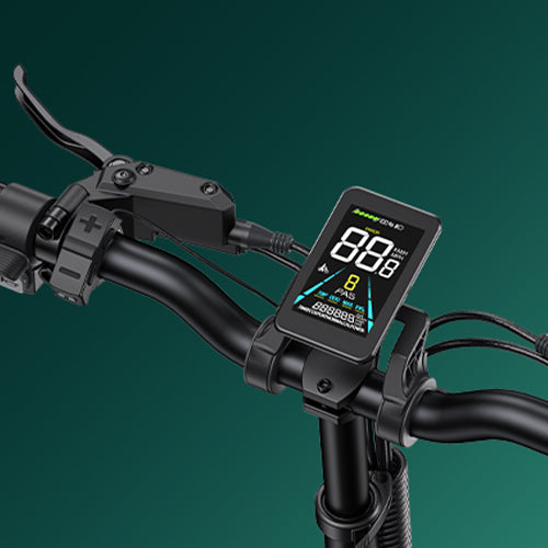 ENGWE ENGINE PRO 2.0 Folding E-bike (bike to work scheme/cycle to work scheme) - High-Brightness LCD Display<br> High-brightness LCD screen, suitable for outdoor environments, providing clear visibility and readability of mileage, battery level, and speed.