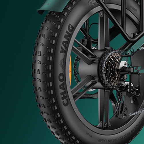 ENGWE ENGINE PRO 2.0 Folding E-bike (bike to work scheme/cycle to work scheme) - 20x4.0 Inch Puncture-Resistant Tire<br> Special tires for outdoor use, anti-puncture and anti-flat tires, alleviating vibrations between the tires and the ground during high-speed driving for enhanced comfort.