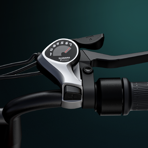 ENGWE M20 Electric Bike (bike to work scheme/cycle to work scheme) - SHIMANO 7-speed <br> A SHIMANO derailleur delivers reliable and accurate gear shifting, paired with a drivetrain made up of high-quality components
