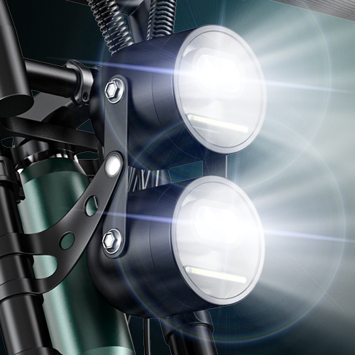 ENGWE M20 Electric Bike (bike to work scheme/cycle to work scheme) - Keeping You Safe & Lighting The Path Ahead<br> The High-Brightness front LED ensures that the road ahead is well-lit with its impressively long range.