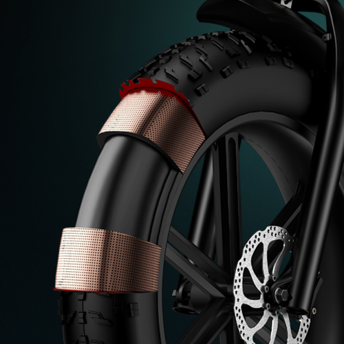 ENGWE M20 Electric Bike (bike to work scheme/cycle to work scheme) - Triple Layer Fat Tires<br> The 20 x 4.0-inch fat tires are equipped with a threelayer design made up of imported rubber, carbon nano braiding, and a butyl rubber inner tube that enables you to travel comfortably on any terrain.