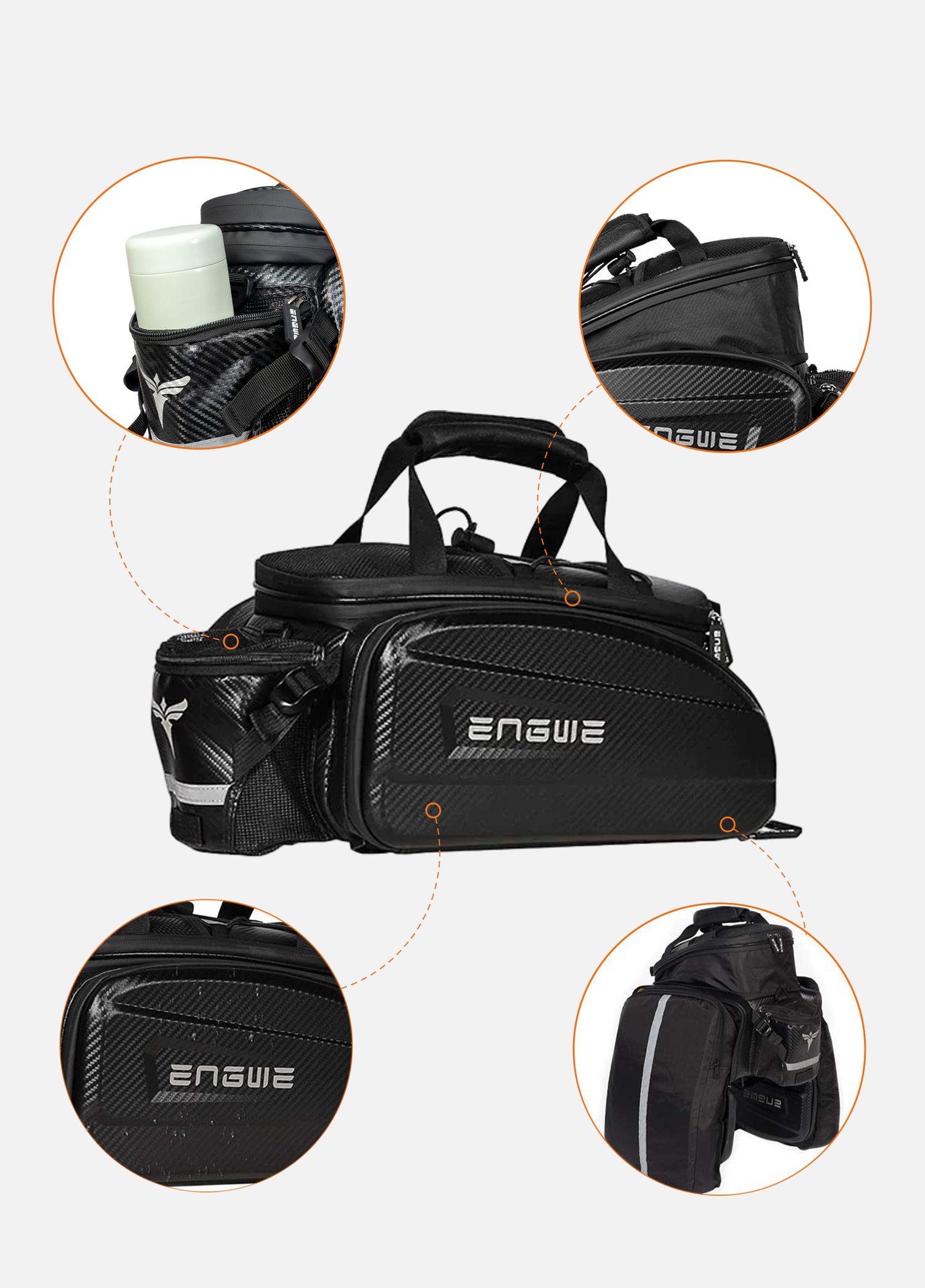 Large Capacity Engwe Waterproof Rack Bag 17-35L | Engwe® – Engwe EU ...
