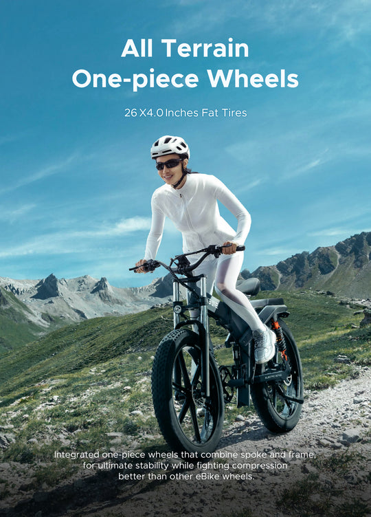 Engwe X26 1000W Big Motor E-bike (bike to work scheme/cycle to work scheme) - All Terrain One-piece Wheels <br>26 ×4.O Inches Fat Tires