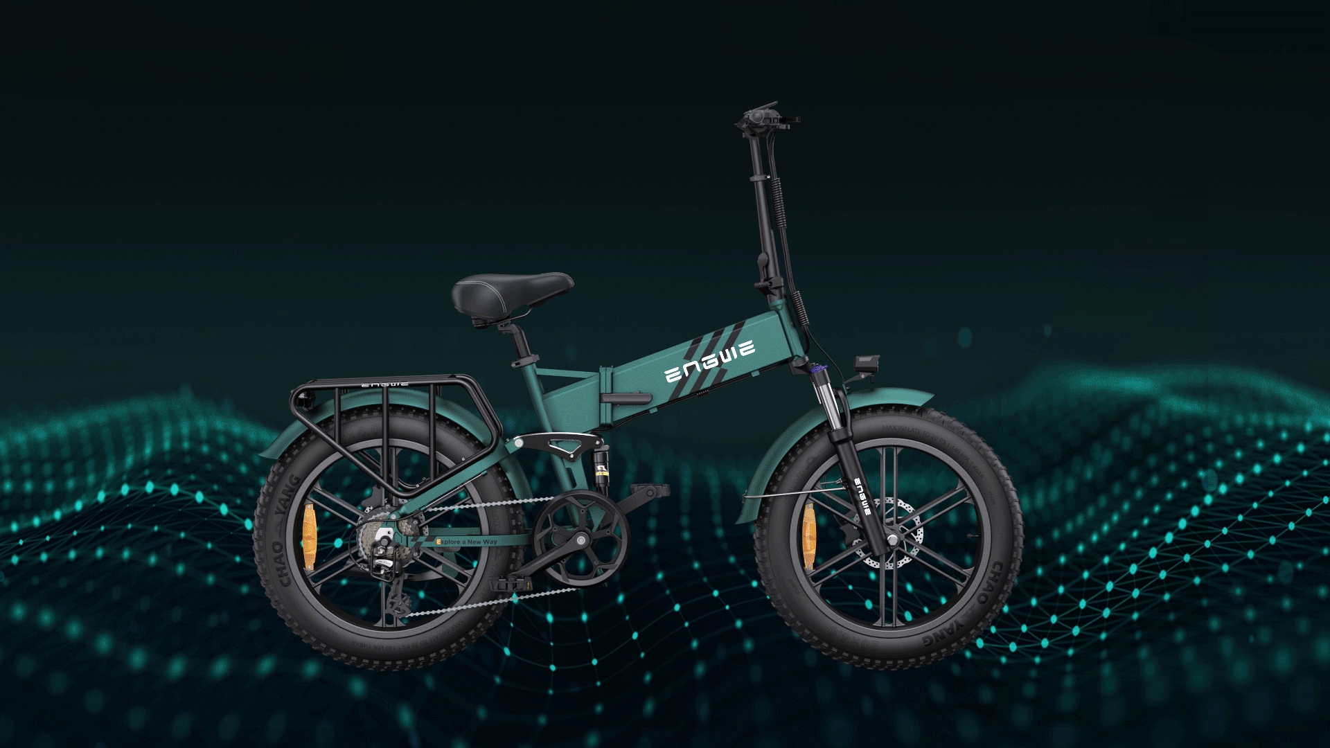 ENGWE ENGINE PRO 2.0 Folding E-bike (bike to work scheme/cycle to work scheme) - Full Suspension<br>87% bumps reduced, allowing for a smooth and comfortable ride.