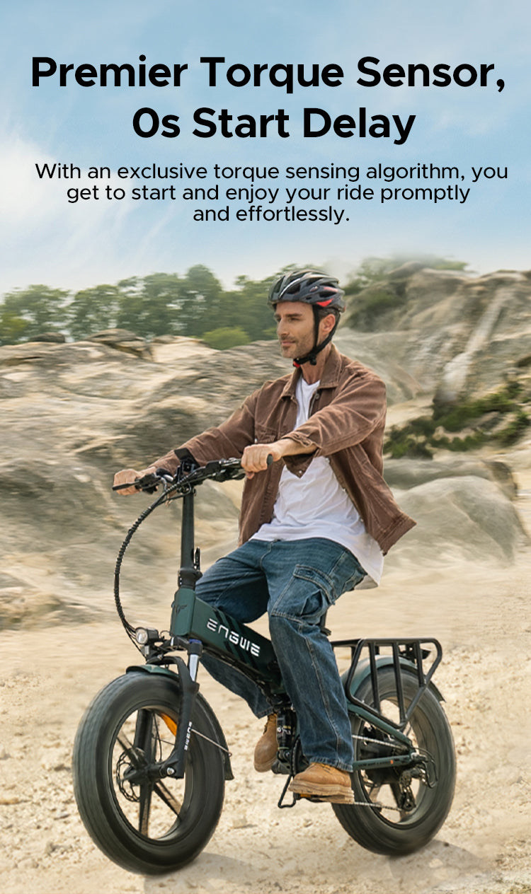 ENGWE ENGINE PRO 2.0 Folding E-bike (bike to work scheme/cycle to work scheme) - Premier Torque Sensor,Os Start Delay<br>With an exclusive torque sensing algorithm, you get to start and enjoy your ride promptly and effortlessly.