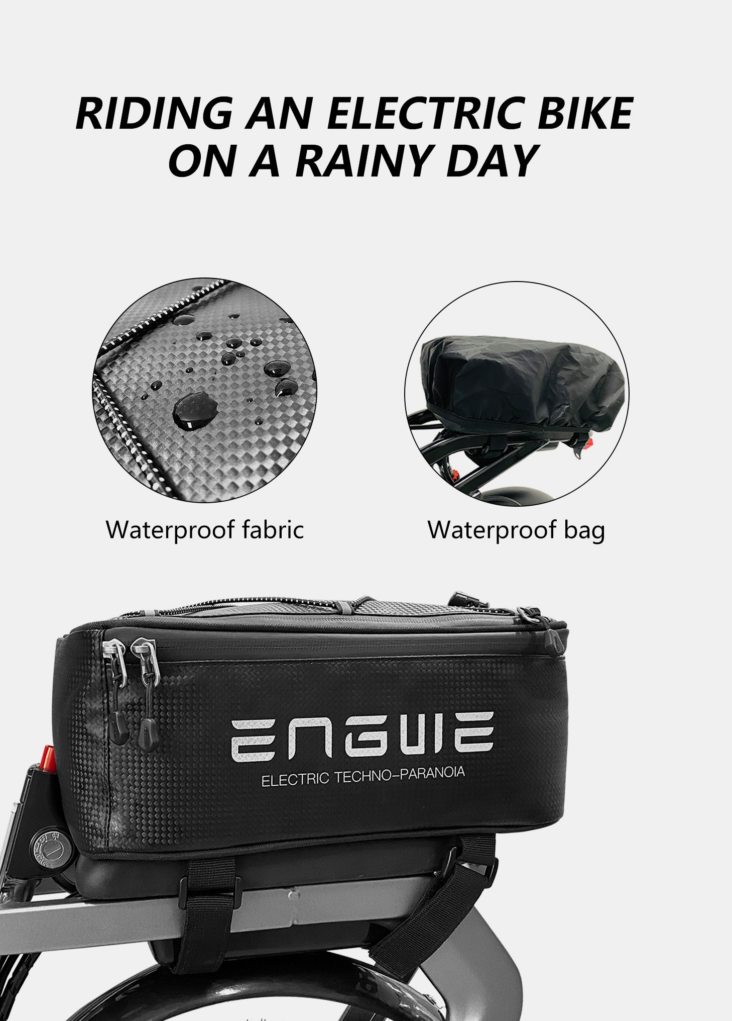 engwe fahrradtasche Rear Rack Bicycle Trunk Carrier Bag 7L