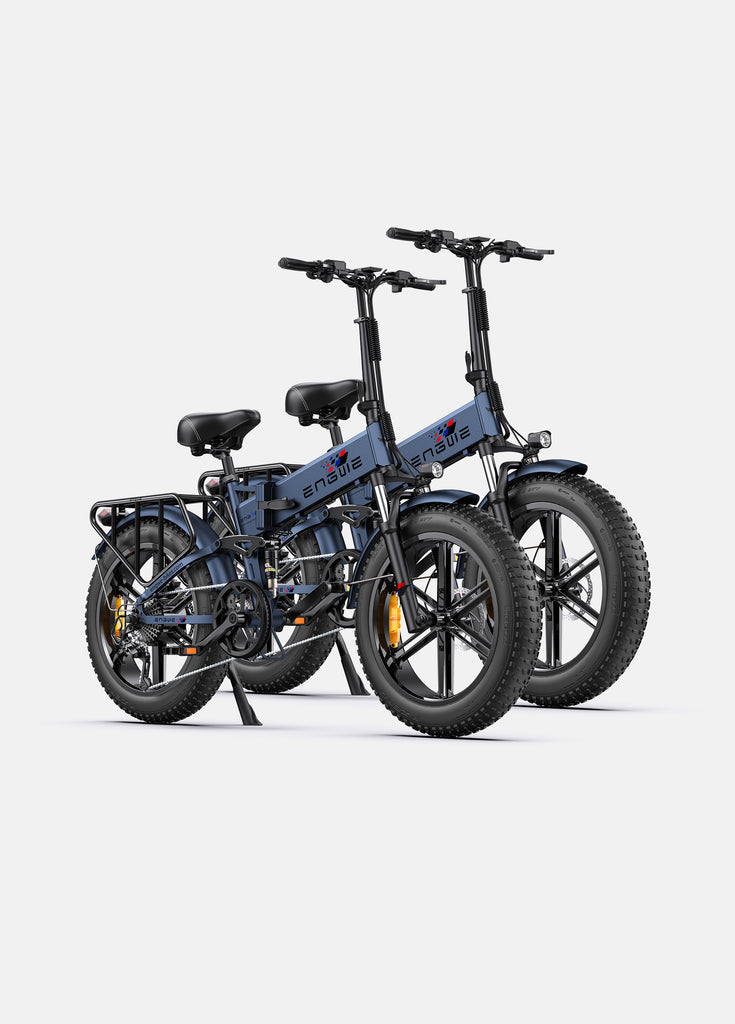 2 blue engwe engine pro electric bikes