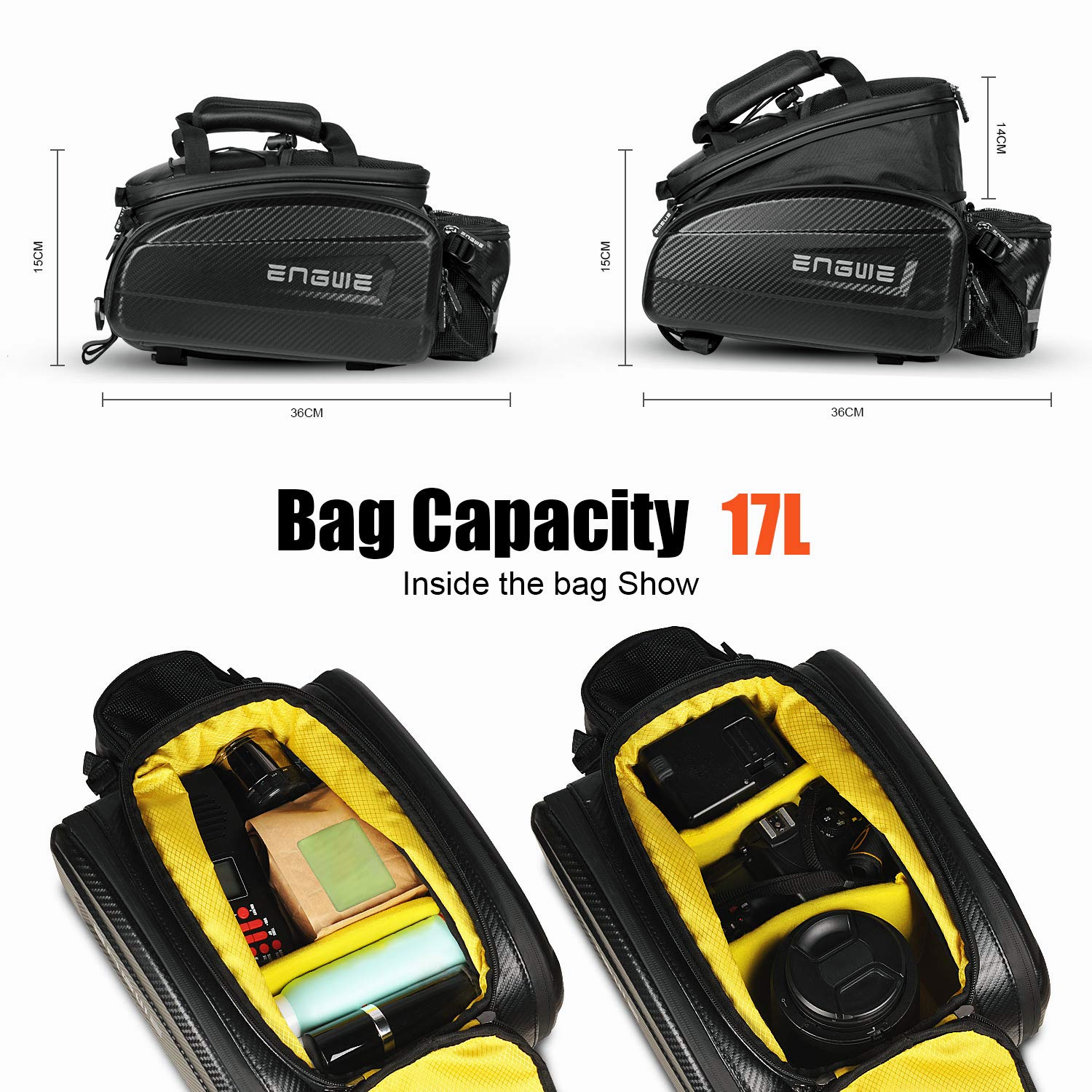 Large Capacity Engwe Waterproof Rack Bag 17-35L | Engwe®